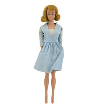 Mid-century Mattel Barbie Doll in original clothes. Blue dress. Made in ... - $203.15
