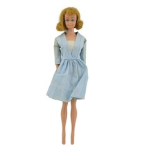 Mid-century Mattel Barbie Doll in original clothes. Blue dress. Made in USA. - $203.15