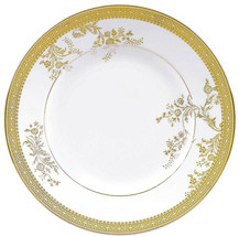 Vera Wang Lace Gold 8&quot; Salad Dessert Plate Floral New - £25.95 GBP