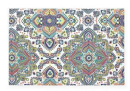 Caravan Placemats Set of 4 Floral Indoor Outdoor Colordrift Beach Summer House  - £31.33 GBP