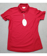 Greg Norman Golf Polo Shirt Womens Small Red Play Dry Short Sleeve Collared - $32.03 CAD