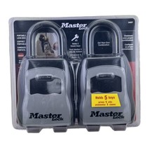 2pk Master Lock 5400T Portable Combination Lock Boxes, Holds 5 Keys New - SEALED - £27.93 GBP