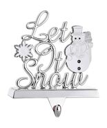 Klikel Metal Christmas Stocking Holder White Snowflake Snowman MPN 83411 - $260.94 MXN