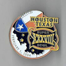 2004 Super bowl XXXVIII 38 Houston 1" pin Patriots Ravens - $14.80
