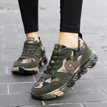 Fashion Camouflage Shoes Lace Up Low Top Women Sneakers Plus Size 35-44 Canvas M - £48.12 GBP
