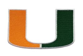 University of Miami Hurricanes NCAA Football Fully Embroidered Iron On P... - £4.67 GBP+