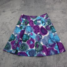 CCDK Skirt Womens 8 Multicolor A Line Pleated Knee Length Hook Eye Zip - £23.18 GBP