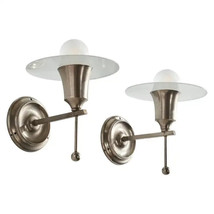 Bünte &amp; Remmler, Wall Lights, Nickel, Glass, India, 1920s - £1,035.16 GBP