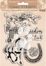 Stamperia Stamps Romantic Horses Freedom Good Luck Horseshoe Saddle Country - £11.21 GBP