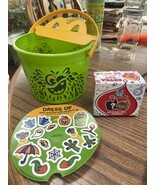 McDonalds &quot;Monster&quot;  Happy meal bucket with stickers and &#39;pet monkey&#39; toy - $5.00