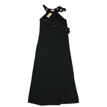 Michael Kors Dress Women L Black Jersey Knit Ruffle Grommet Detail High ... - $1,118.75 MXN