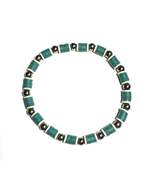 Heishi Teal Beaded Stretch Anklet with Metallic Accents, Elastic - $8.18 CAD