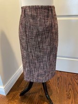 YVES SAINT LAURENT Multi Cotton Silk Blend Pencil Skirt SZ IT 44/US 8 NWOT - £151.18 GBP