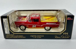 Vntg #94 Bill Elliott 1957 Ford Ranchero 1:24 Die Cast Car Bank w/Key Premier Ed - £47.05 GBP