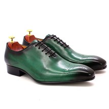 Big Size 6-13 Mens Oxford  Leather Shoes Whole Cut Handmade Casual Pointed Toe L - £100.33 GBP