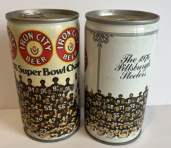 Lot 2 Steelers The 1975 Super Bowl Champs Iron City Beer Can (EMPTY) - £8.19 GBP