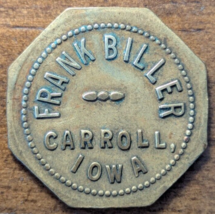 Carroll, Iowa IA Frank Biller Good For 5¢ Trade Token - £11.28 GBP