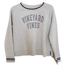 Vineyard Vines Grey Blue Varsity Crewneck Sweatshirt Small - $42.08