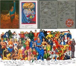 LE History of The DC Universe SIGNED 60+ George Perez Joe Kubert Neal Adams Art - $989.99