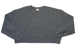 NWT Anthropologie Pilcro Alani in Grey Cashmere Cropped Crew-Neck Sweater M - $108.90