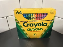 1988 Crayola Crayons Smith &amp; Binney Sharpener 64 Box Retired Colors Indian Red - £15.18 GBP
