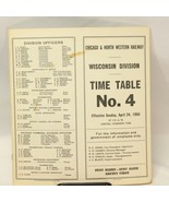 1966 CHICAGO NORTHWESTERN RAILROAD MILWAUKEE TIME TABLE 4  Wisconsin Train - $32.33