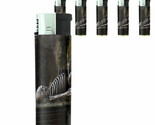 Skeletons D4 Lighters Set of 5 Electronic Refillable Butane Skulls Death - £12.62 GBP