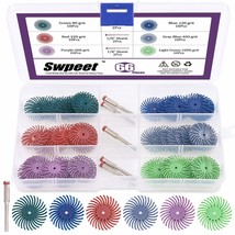 66 Pieces Of Swpeet 1 Inch 6 Mixed Grit 80/120/220/400/600/1000 Radial Bristle - £26.09 GBP