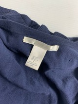 Charlotte Russe Womens Cardigan Sweater Size Medium Navy Blue Ruffle Front - £9.47 GBP