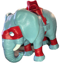 Rare 2016 Playmates Viacom Elephant Toy Poseable Head Red Saddle Seat & Mask - $41.14