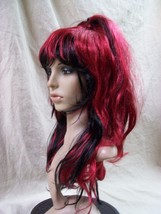 Sugar &amp; Spice Wig Dark Red Black Ponytails Elektra Warrior Scarlet Witch 80s 90s - £10.19 GBP