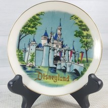 Vintage Disneyland Castle 4&quot; Trinket Dish Plate Souvenir Disney w/ .29 c... - $19.39