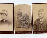 3 C G Wilkins of Delavan Wisconsin CDV Photos Young Couple Alone &amp; Together - £21.41 GBP