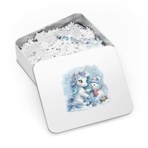 Jigsaw Puzzle in Tin, Christmas, Unicorn, Personalised/Non-Personalised, awd-  ( - £28.22 GBP+