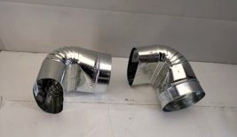 Lot of 2 Master Flow 6 in. 90-Degree Oval-to-Round Boot OTR90B6 Galvaniz... - $23.81