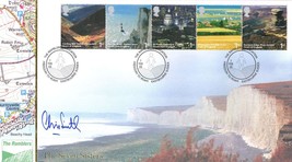 Sir Chris Smith The Seven Sisters Map Hand Signed Eastbourne FDC - £7.71 GBP