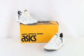 NOS Vintage 90s Asics Boys 4 Spell Out Outrage Sneakers Shoes White Char... - $49.45