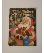 1956 The Night Before Christmas Whitman Publishing Book Fuzzy Cover Vint... - £124.96 GBP