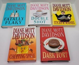 5 Diane Mott Davidson HCDJ Book Lot Fatally Flaky Double Shot Dark Tort Sticks - £19.01 GBP