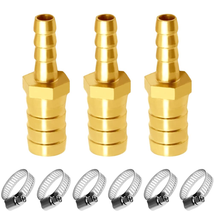 3/8&quot; to 5/16&quot; ID Hose Barb Fitting Hex Splicer Mender Union Air Water Fuel NEW - £11.49 GBP