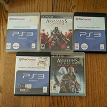 Assassins Creed Lot Of 5 PS3 Games Revelations Brotherhood I II IV - £17.74 GBP