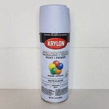 Krylon ColorMaxx Spray Paint &amp; Primer 12 Oz Matte Glacier NEW, Broken Lid - $25.99