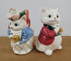 Vintage 1998 Fitz &amp; Floyd Kittens of Knightsbridge Figural Sugar and Cre... - $39.59