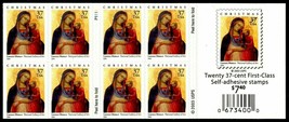 Madonna and Child Booklet Pane of Twenty 37 Cent Postage Stamps Scott 3879a - $14.95