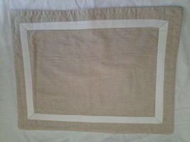 Beautiful Crate and Barrel Set 4 Dover Placemats 14 X 18 Natural Linen &amp; Cotton  - $19.75