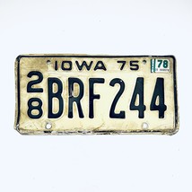 1978 United States Iowa Delaware County Passenger License Plate 28 BRF244 - £12.65 GBP