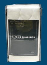 Liz Claiborne Euro Sham Classic Collection 29" x 29" White Ogee Stitched Cotton - $26.73