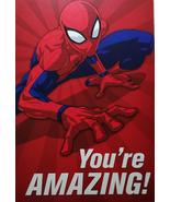 Spider-Man Greeting Card Birthday &quot;You&#39;re Amazing!&quot; - $3.89