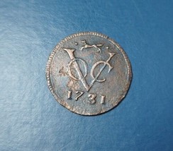 1731 Dutch Netherlands Colonial Voc Duit New York Penny FOX Rare Type Co... - £25.49 GBP