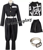 Anime Demon Slayer Black Team Cosplay Costume Kimetsu no Yaiba Halloween... - £47.08 GBP